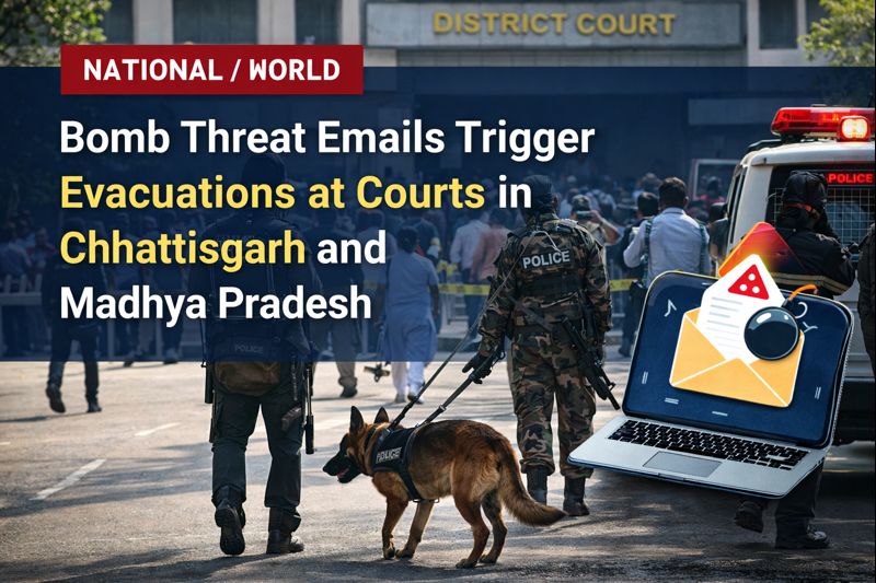 Bomb Threat Emails Trigger Court Evacuations in Chhattisgarh and Madhya Pradesh